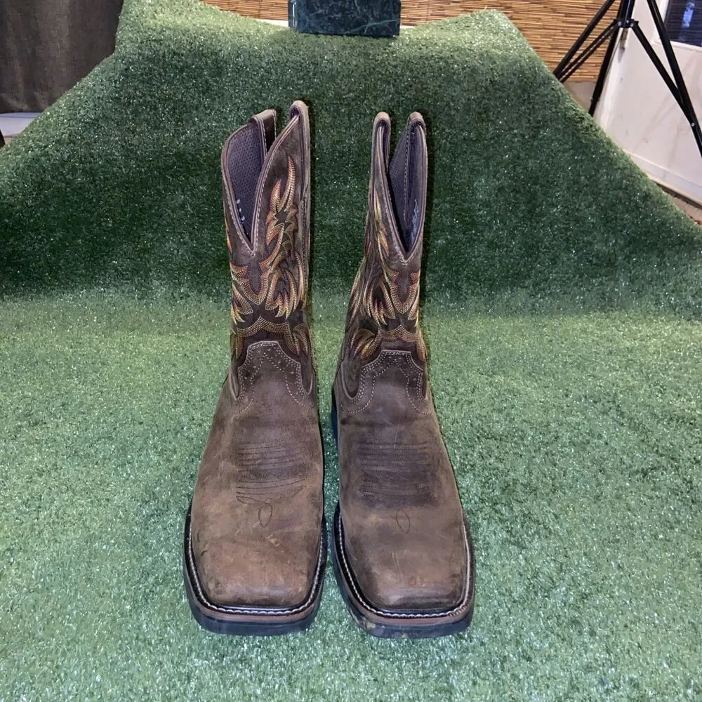 Justin Brown Western Work Boot Men's Size 14D Cowboy Rancher Shoes Style 0923CF